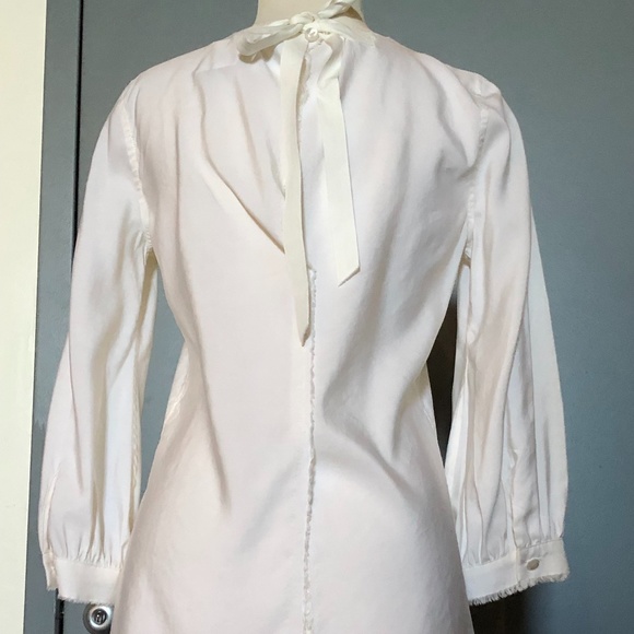 Marc by Marc Jacobs White Long Sleeve Silk Top